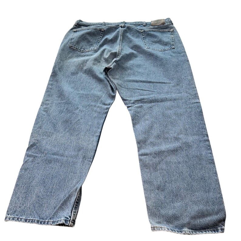 Wrangler Jeans Mens 44x30 Blue Authentic Relaxed Straight Leg 100Cotton 97601VR image 3