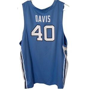 Jordan Brand Basketball Jersey Men XL Blue UNC Davis 40 Argyle Mesh Tar Heels 画像 5