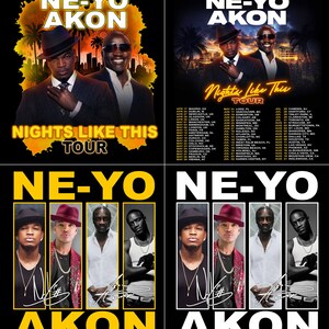 Bundle 4 PNG File Ne-yo & Akon Nights like this Tour 2026 , Ne-yo and Akon png, Nights like this Tour 2026 Digital File (Instant Download)