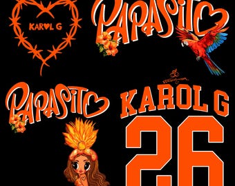 Karol G Papasito, Tropicoqueta 2026 Bundle PNG File, Reggaeton Concert Tshirt Design ( Digital Download)
