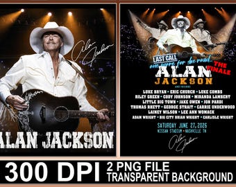 Alan Jackson PNG File: Alan Jackson PNG, Alan Jackson Tour 2026 T-Shirt Design (Digital Download)