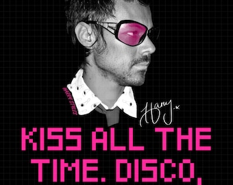 Kiss All The Time Disco Occasionally Baby Png Diseño de camiseta recortada - Harry Styles PNG: Archivo digital de concierto (300 DPI)