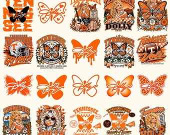 Bundle 20 PNG File Tennessee Football PNG, TN Vols, Tennessee Dolly Football, Digital Download