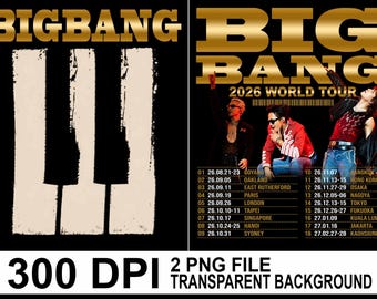 Big Bang 20th Anniversary Bundle PNG, Kpop Concert T-Shirt Design (Digital Download)