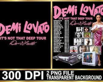 Demi Lovato It's Not That Deep Tour 2026 PNG File: Concert Fan Merch Graphics (Digital Download)