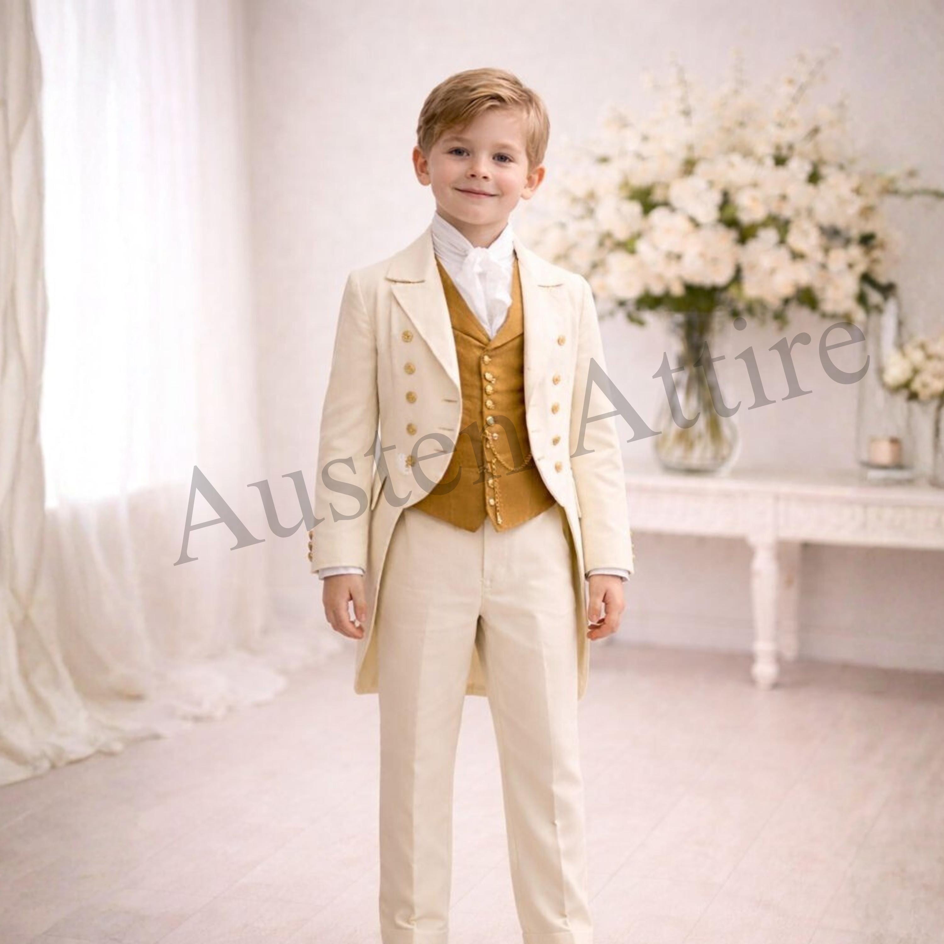 slim fit dress slacks Dark Sand Boys Suit | Stylish Boys Suit main image 0