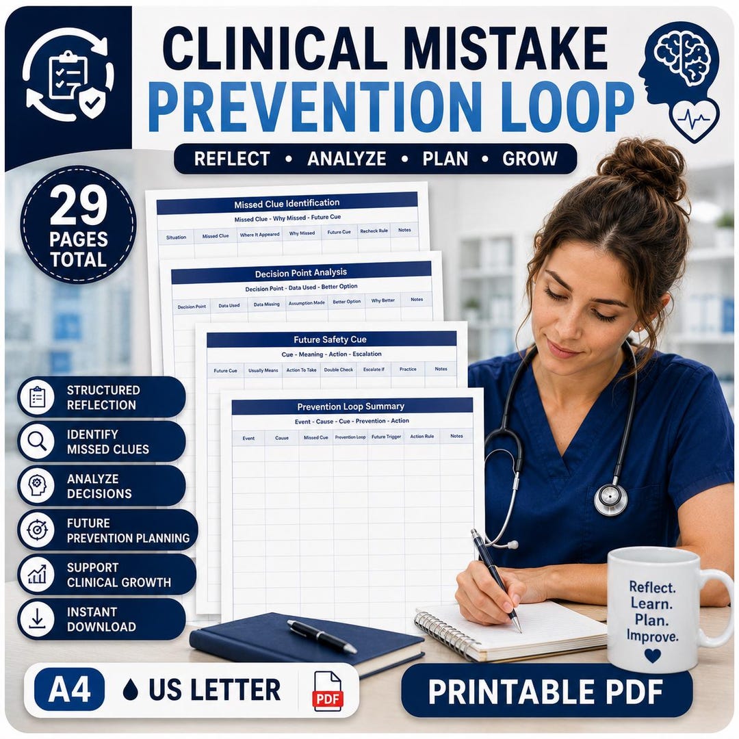 Clinical Mistake Prevention Loop Printable | Nursing Reflection ...