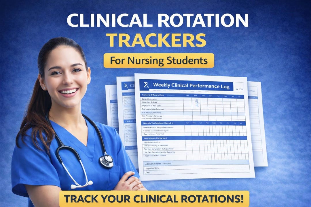 Clinical Rotation Performance Tracker Printable PDF | Nursing Student ...