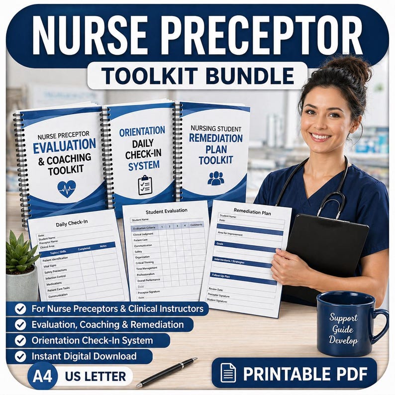 Preceptor Expectation Checklist.pdf Nurse Preceptor Toolkit Bundle | Nursing Evaluation Forms, Orientation ...
