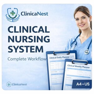 Clinical Nursing Planning System | Complete Shift | Documentation | Workflow Bundle | Printable PDF | A4 & US Letter