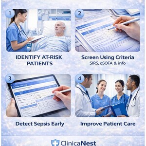 Code Sepsis Worksheet Sepsis Screening Worksheet Printable, ICU Nurse Template, Qsofa SIRS ...