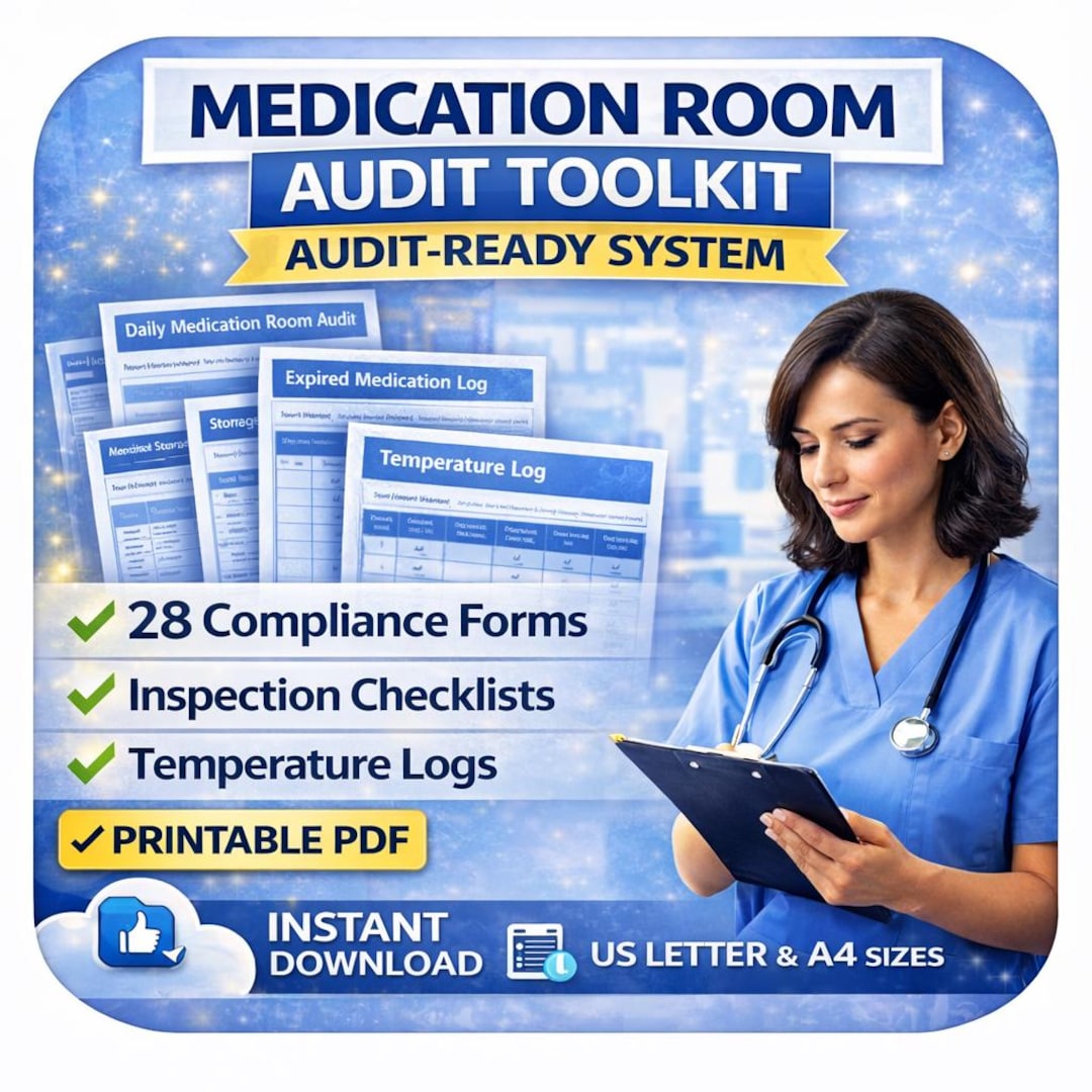 Medication Room Audit Toolkit | Healthcare Compliance Binder | Nursing ...