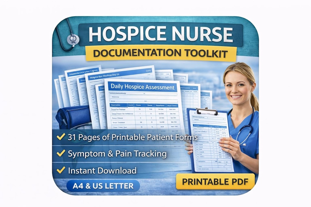 Hospice Nurse Documentation Toolkit Printable | Nursing Planner ...