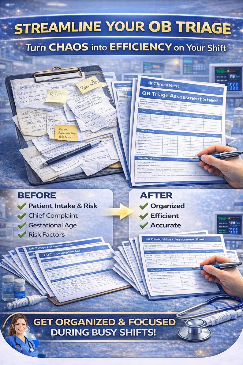 Ob Ohp Form.pdf OB Triage Assessment Sheet | Labor and Delivery Nurse Printable ...