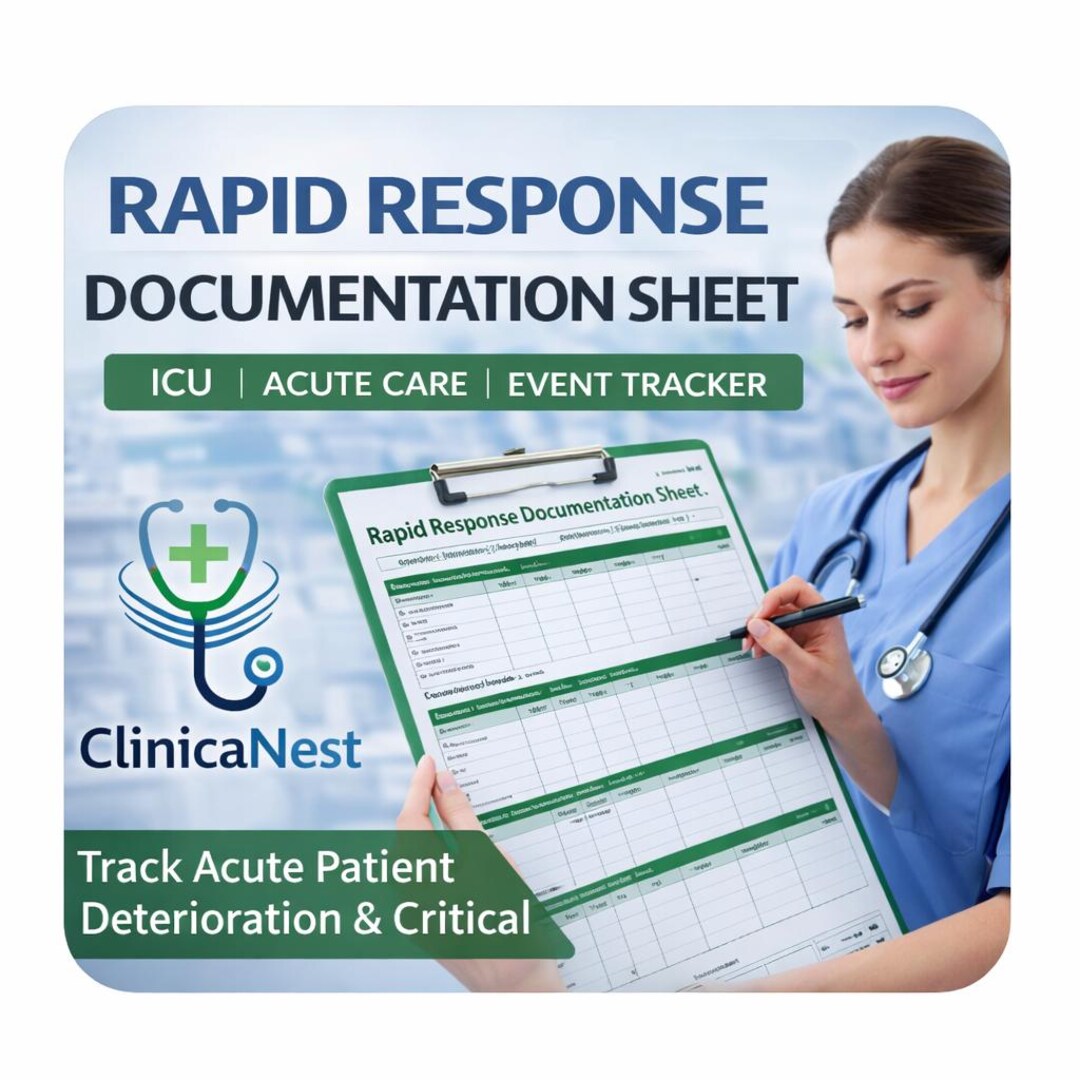 Rapid Response Documentation Sheet for Nurses | Acute Patient ...