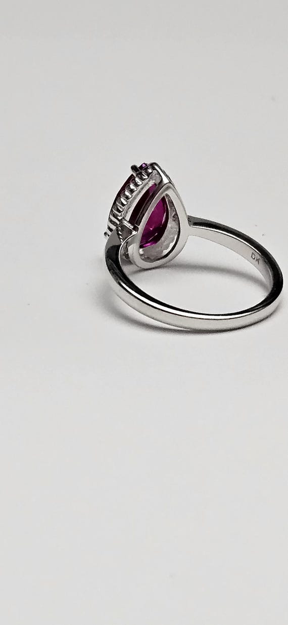 Lab Created Ruby Solitaire Ring 2.9 CT Sterling S… - image 5