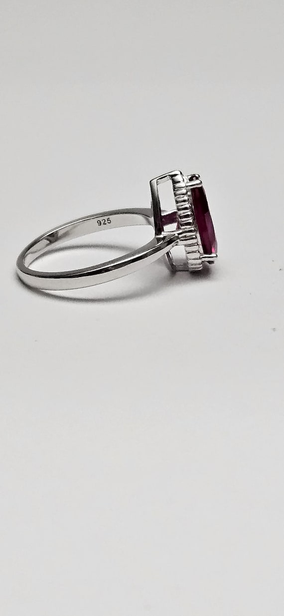 Lab Created Ruby Solitaire Ring 2.9 CT Sterling S… - image 4