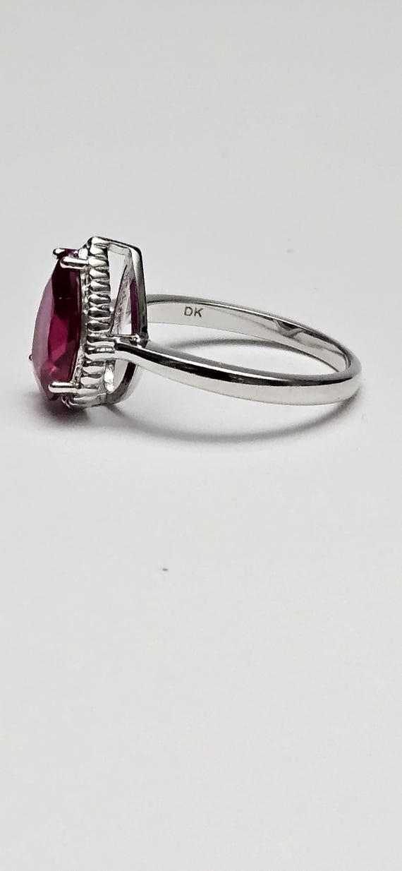 Lab Created Ruby Solitaire Ring 2.9 CT Sterling S… - image 3