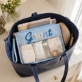 Personalized Baby Organizer Pouch Clear Window Diaper Storage With Custom Name And Wrist Strap