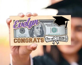 Personalized Graduation Money Holder Class Of 2026 Custom High School College Graduation Gift