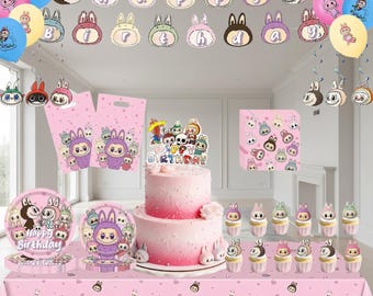 16 Pezzi Cake Topper Arcobaleno Con Cervo E Palloncini: Decorazioni Torta Compleanno Per Bambine E Ragazze – Tema Festa Glitter Rosa