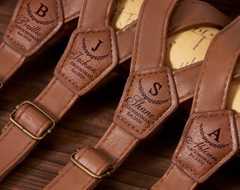 Groomsmen Gift Groomsmen Suspenders for Best Man Gift Grooms Suspenders Wedding Suspenders Genuine Leather Suspenders Wedding Suspenders