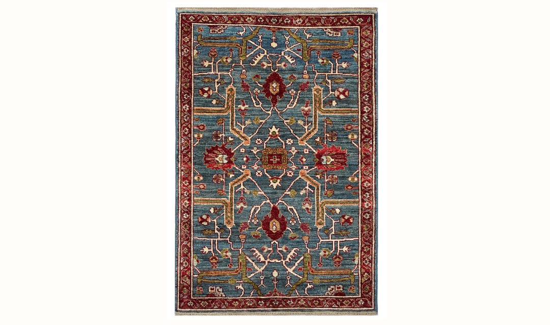 Afghan Bidjar Floral Rug 3x5 Ft – Handwoven Wool Oriental Carpet - Etsy