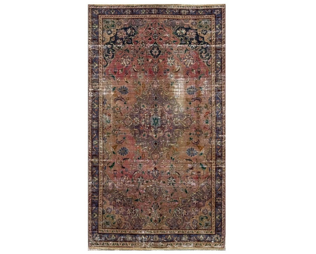 3.2x6.1 Ft 90s Antique Vintage Shirazi Rug, Handwoven Wool Turkish ...