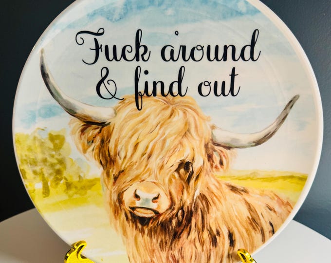 Featured listing image: Novelty Humor White Elephant Gift Ceramic Decorative Collectible Plate