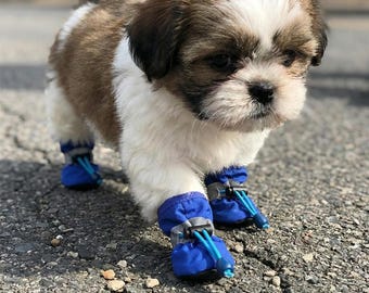 Wasserdichte Anti-Rutsch-Hundestiefel | Kleine Haustier Pfotenschützer für Regen, Schnee