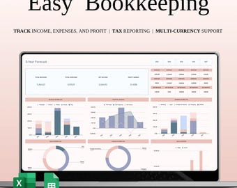 Small Business Bookkeeping Template Excel Bookkeeping Spreadsheet Business Expense Tracker Sales Tracker Accounting Template Income Tracker
