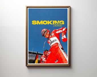 Póster de Fumar Mata / Póster de F1 / Póster de Fórmula 1 / Decoración de pared / Descarga digital
