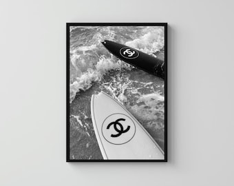 Póster de tabla de surf de diseño / Decoración de pared / Póster de moda / Descarga digital