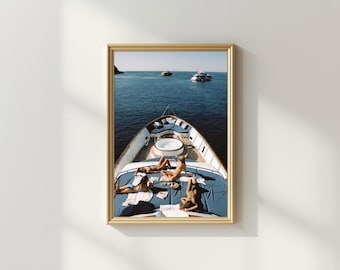 Lámina de yate de lujo / Póster de verano / Lámina vintage / Descarga digital
