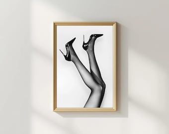 Póster de tacones / Póster de alta costura / Póster para dormitorio universitario / Póster elegante / Descarga digital