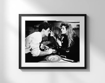 Chef Cooking Poster | Black and White Wall Art | Vintage Print | Digital Download