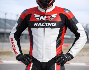 Motorcycle Racing Leather Suit Men's One Piece | Custom Track Day Moto Style