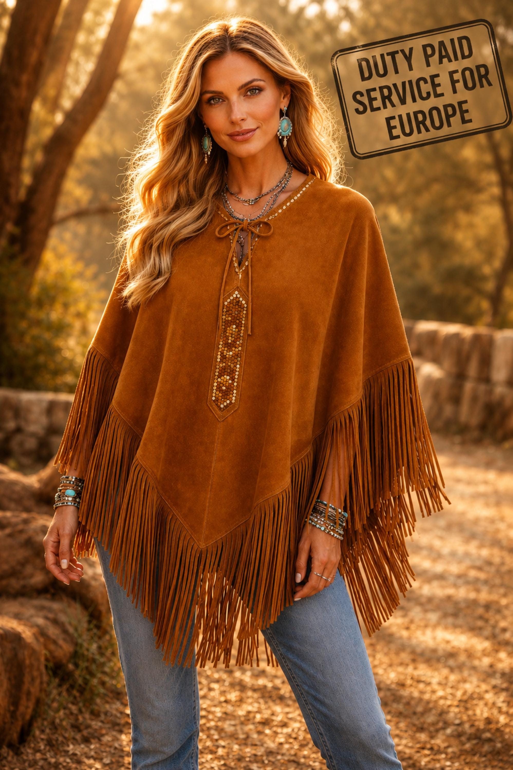 Leather poncho - Etsy 日本