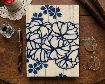 Japanese Kimono Pattern Journal,Reproduction Prints Of Authentic Meiji-Era Kimono Patterns,Vintage Yukata Fabric With Cherry Blossom Pattern