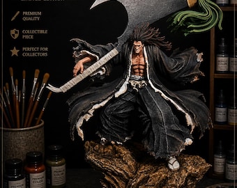 Hand Painted Anime Zaraki Kempachi | Large 53cm Collectible Display Figure | Custom bleach Anime