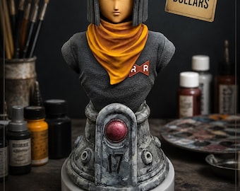 Android 17 Bust Hand Painted | Dragon Ball Z Figure | 27 cm | Premium Collectible | Anime Statue