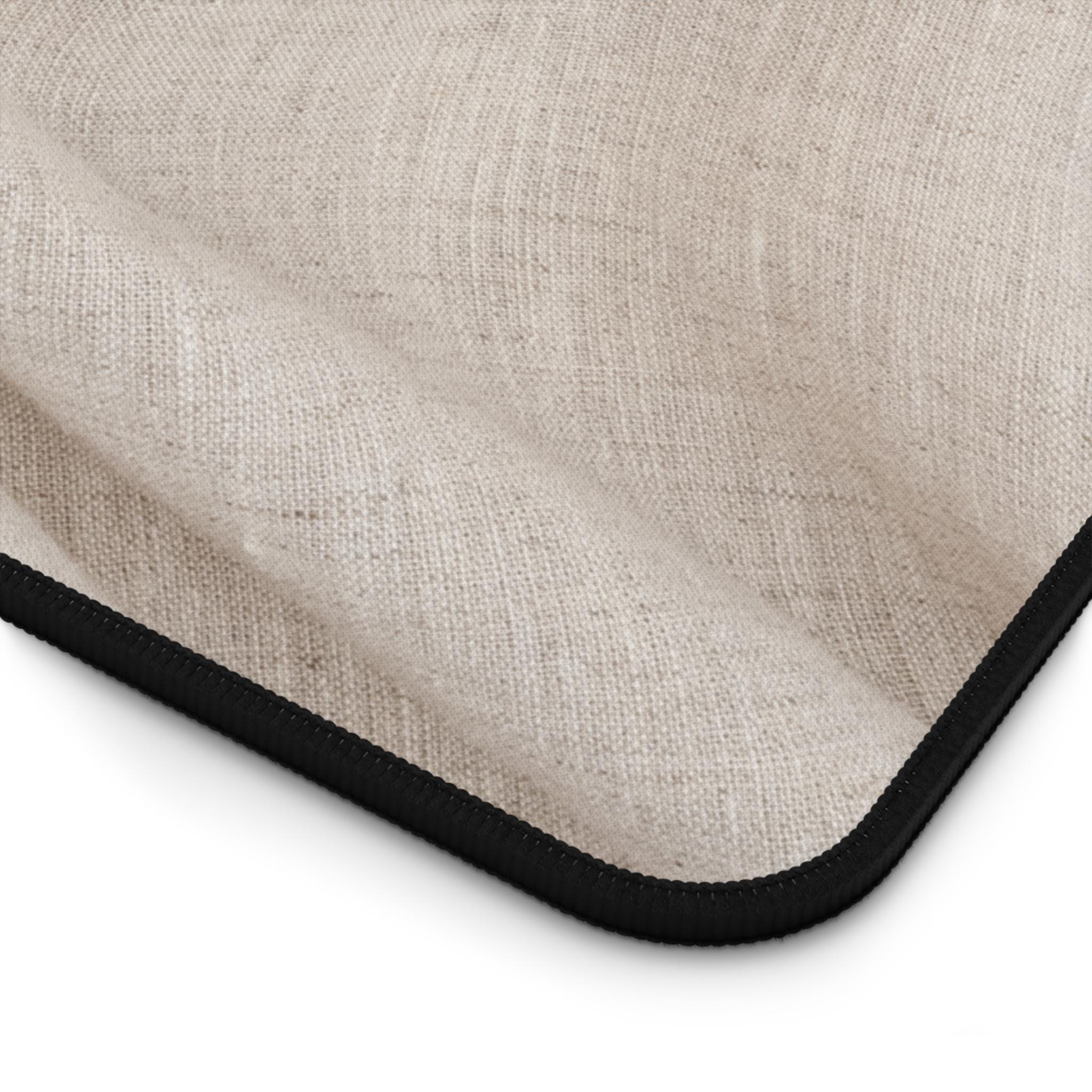 Mat Stack Neutral Neutral Linen Desk Mat | Minimal Beige Workspace Mat | Aesthetic Office ...