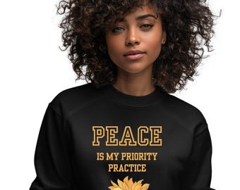 Peace Sweatshirt: Lightweight Cotton, Relaxed Fit