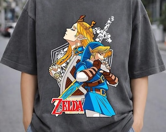Legend Of Zelda Tears Of Kingdom Shirt, Retro Legend of Zelda Shirt, Zelda Character Shirt, Zelda Graphic T-Shirt, Video Game Shirt Gift