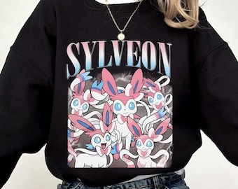 Sylveon Pokeball Bootleg Shirt, Vintage Homage Pikachu Sylveon Shirt, Sylveon Pokeball Birthday Family Shirt, Anime Monster Birthday Tee