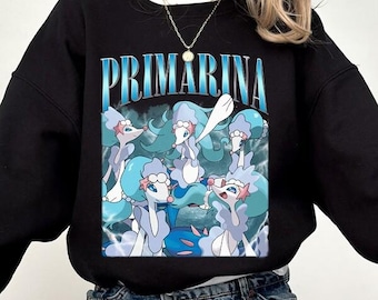 Primarina Pokeball Bootleg Shirt, Homage Pikachu Primarina Shirt, Primarina Pokeball Birthday Family Shirt, Anime Monster Birthday Tee