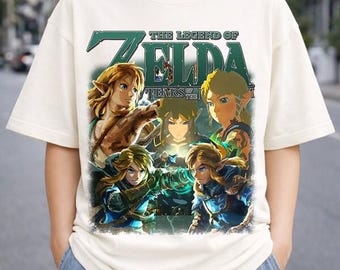 Legend Of Zelda Tears Of Kingdom Shirt, Retro Legend of Zelda Shirt, Zelda Character Shirt, Zelda Graphic T-Shirt, Video Game Shirt Gift
