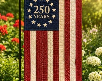 USA Vintage Style 250th Anniversary Flag, 4th of July Decor, USA 250 Years Garden Flag, 250 Years Banner, USA 250th Independence Day Banner