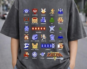 Legend Of The Zelda Inspired Shirt, Legend Of Zelda Character Pixel Art T-Shirt, Zora Rope Zol Goriya Shirt, Video Game Lover Shirt Gift