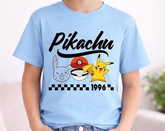 Custom Pokeball All Characters Shirt, Pikachu Eeve Snorlax Shirt, Poke Birthday Tee, Personalized Anime Monster Matching Tee, Pokeball Lover